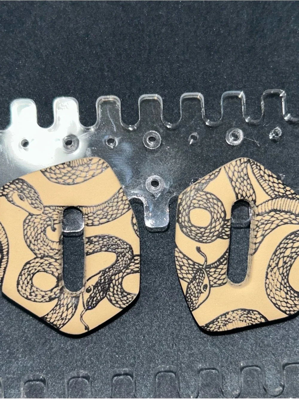 Tan Earrings- Pair